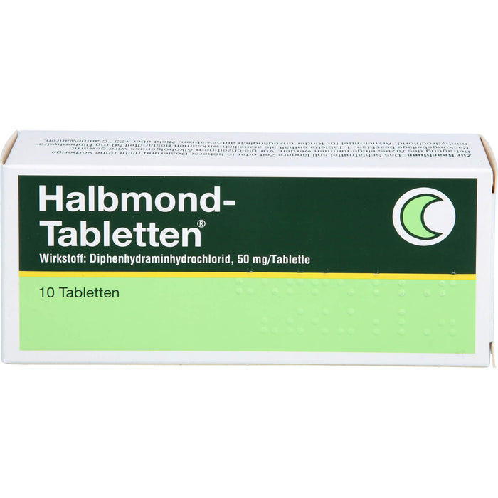Halbmond-Tabletten 50 mg zur Kurzzeitbehandlung von Schlafstörungen, 10 St. Tabletten
