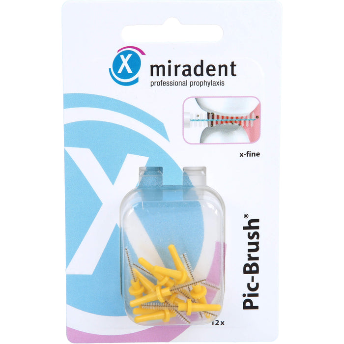 Miradent Pic-Brush Ersatzbürsten x-fein gelb 12, 12 St. Interdentalbürsten