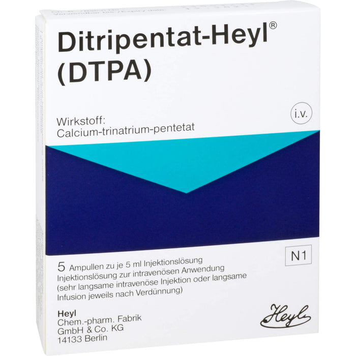 Ditripentat-Heyl (DTPA) Injektionslösung, 5 ml Lösung