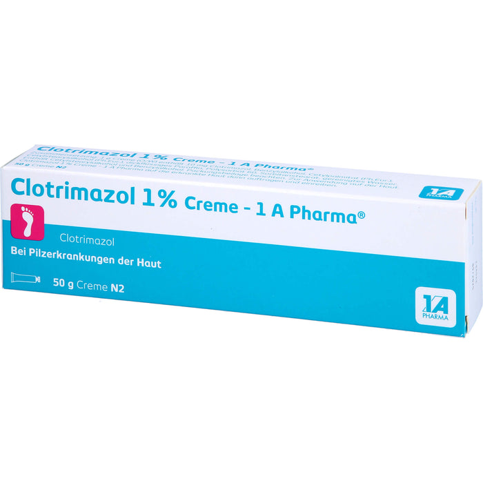 Clotrimazol 1% Creme - 1 A Pharma bei Pilzerkrankungen der Haut, 50 g Creme