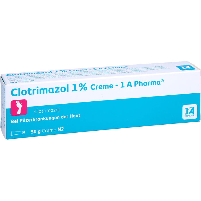 Clotrimazol 1% Creme - 1 A Pharma bei Pilzerkrankungen der Haut, 50 g Creme