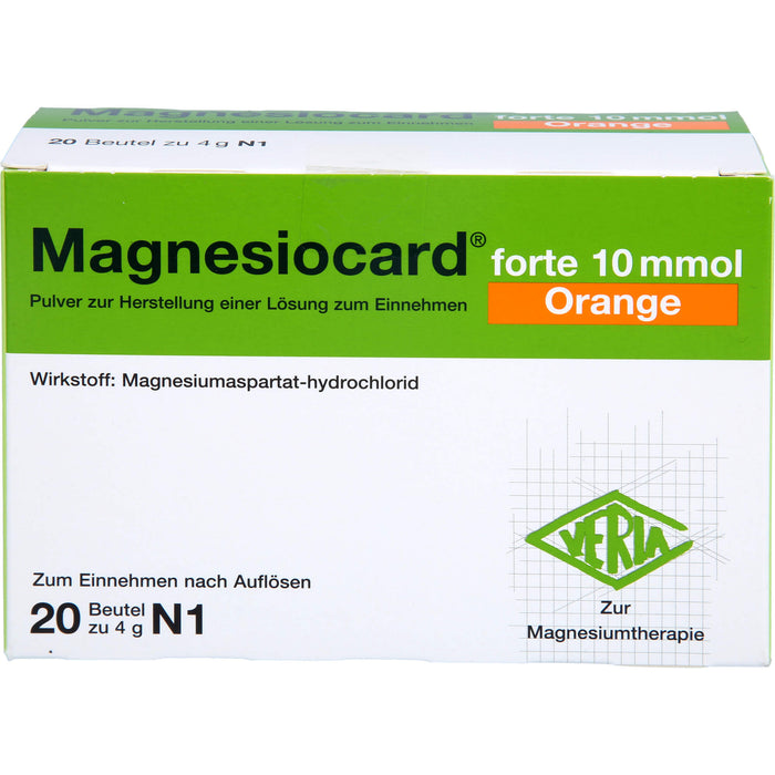 Magnesiocard forte 10 mmol Orange, Pulver zur Herstellung einer Lösung zum Einnehmen, 20 St PLE