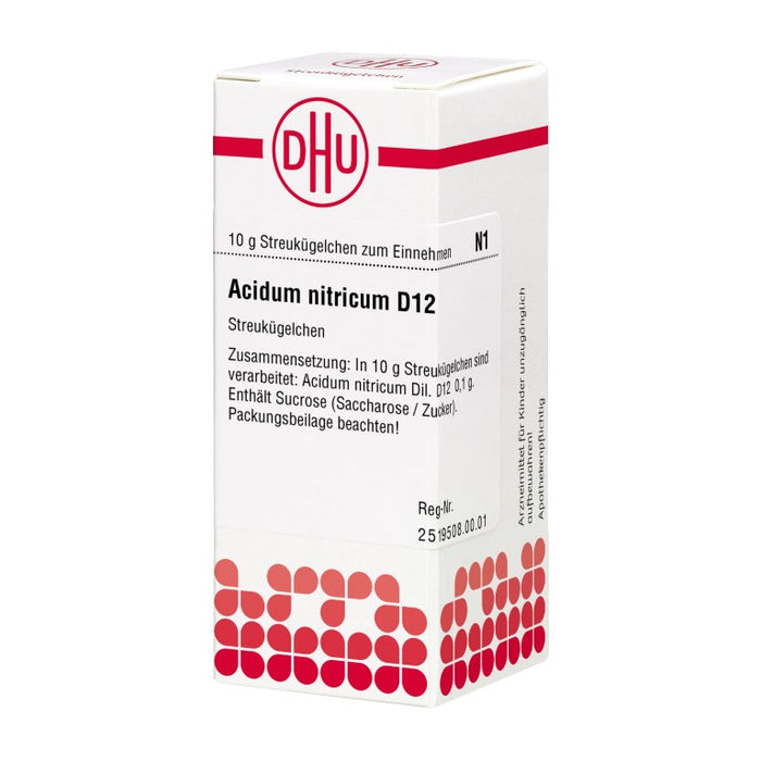 DHU Acidum nitricum D12 Streukügelchen, 10 g Globuli