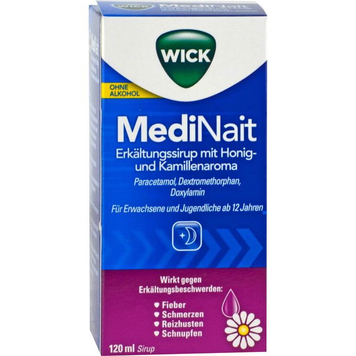 WICK MediNait ohne Alkohol Erkältungssirup, 120 ml Lösung