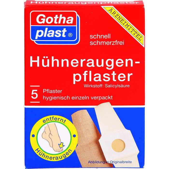 GothaPlast Hühneraugenpflaster 2 cm x 6 cm, 5 St. Pflaster