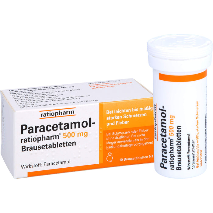 Paracetamol-ratiopharm 500 mg Brausetabletten, 10 St. Tabletten