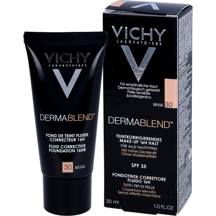 VICHY Dermablend korrigierendes Fluid Make-Up 30 Beige, 30 ml Creme