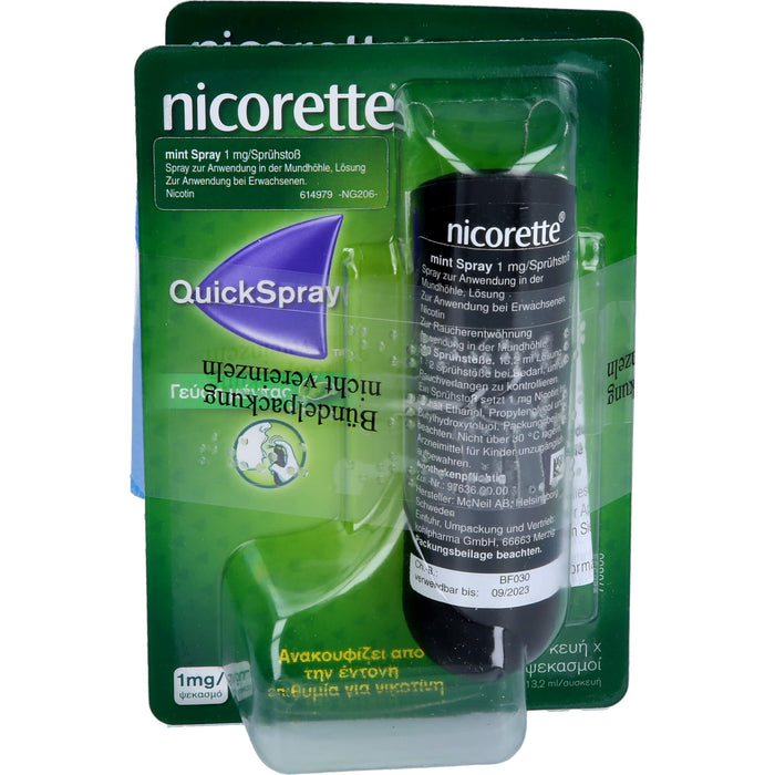 Nicorette Mint Spray 1 mg/Sprühstoß  zur Raucherentwöhnung, 2 St. Spray