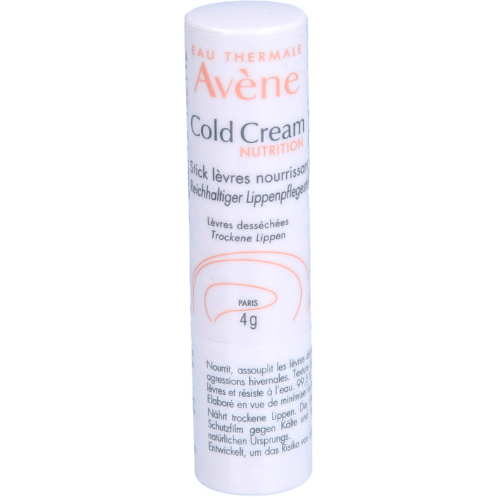 Avène Cold Cream Nutrition reichhaltiger Lippenpflegestift, 4 g Stift