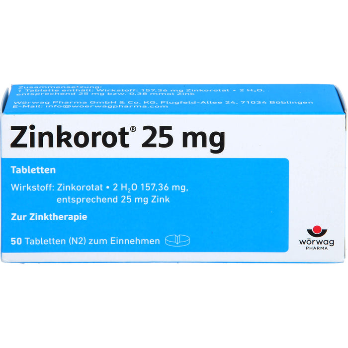 Zinkorot 25mg Tabletten, 50 St TAB