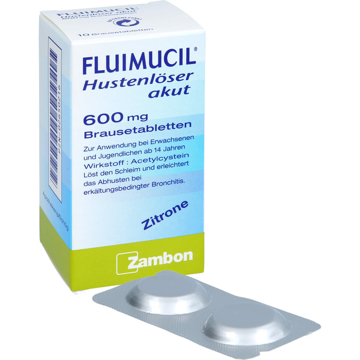 FLUIMUCIL Hustenlöser akut 600 mg Brausetabletten, 10 St. Tabletten