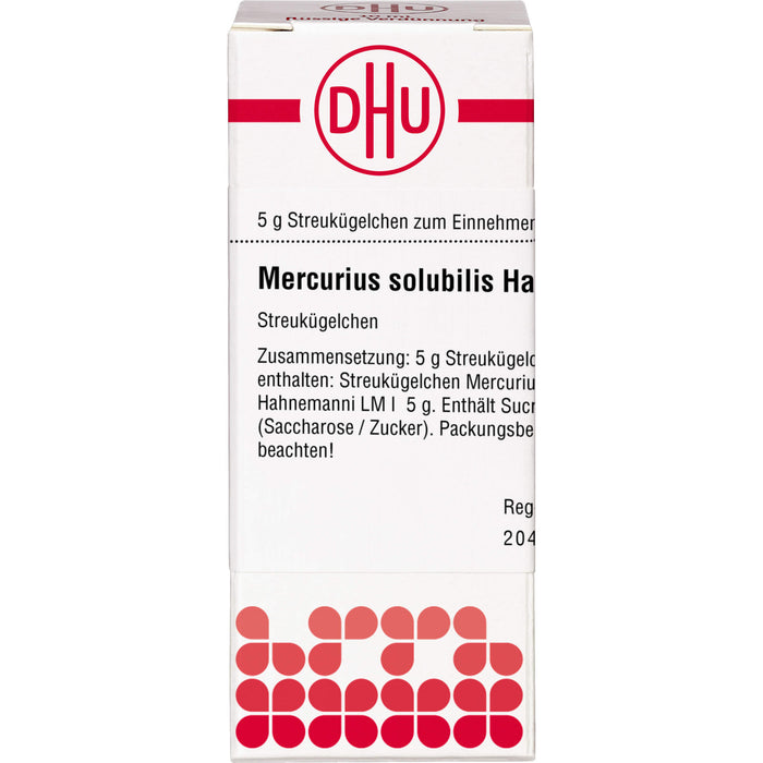 DHU Mercurius solubilis Hahnemanni LM I Streukügelchen, 5 g Globuli