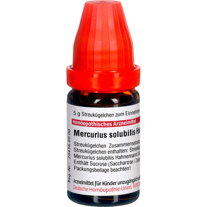 DHU Mercurius solubilis Hahnemanni LM I Streukügelchen, 5 g Globuli