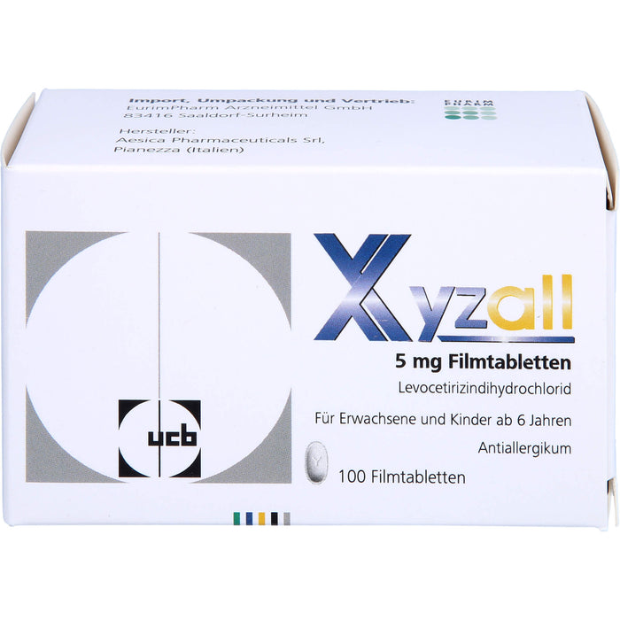 Xyzall 5 mg Filmtabletten Antiallergikum, 100 St. Tabletten
