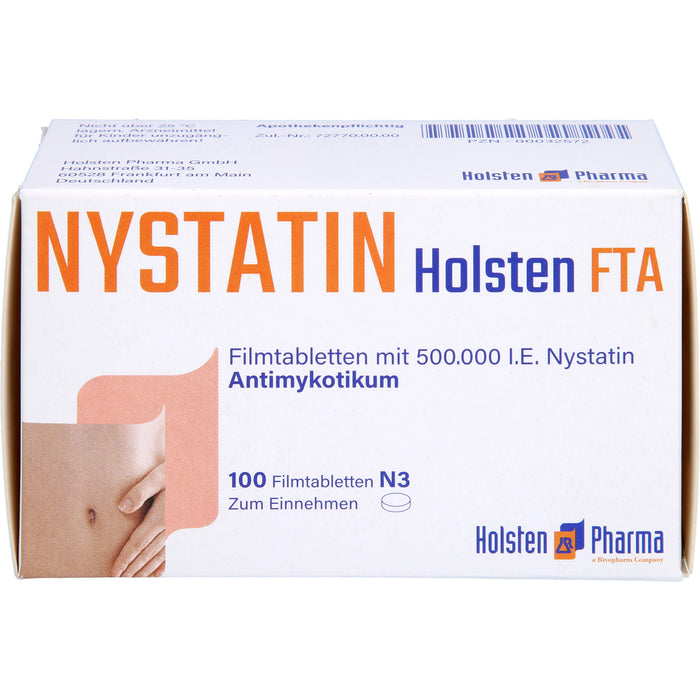 Nystatin Holsten Filmtabletten  Antimykotikum, 100 St. Tabletten