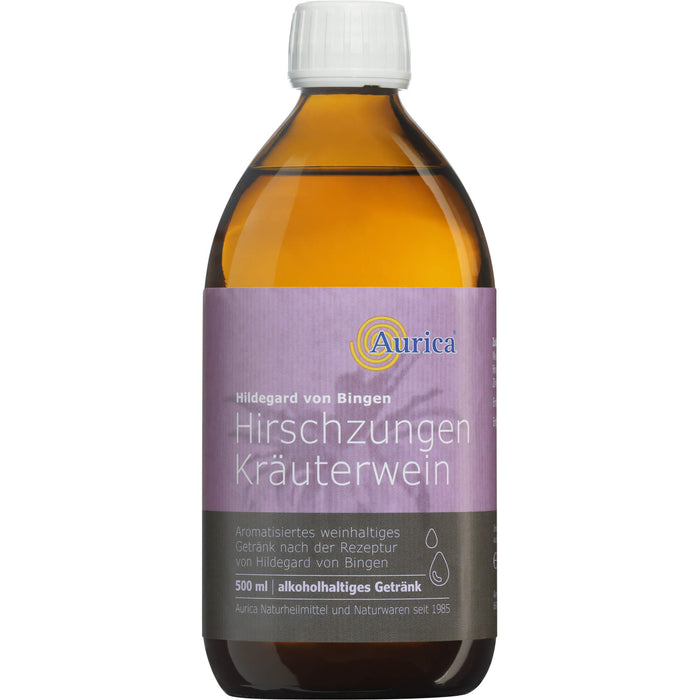 Aurica Hirschzungen Kräuterwein Weingetränk Hildegard von Bingen, 500 ml Lösung