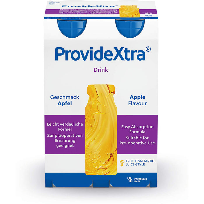 ProvideXtra DRINK Apfel Trinkflasche, 4X200 ml LOE