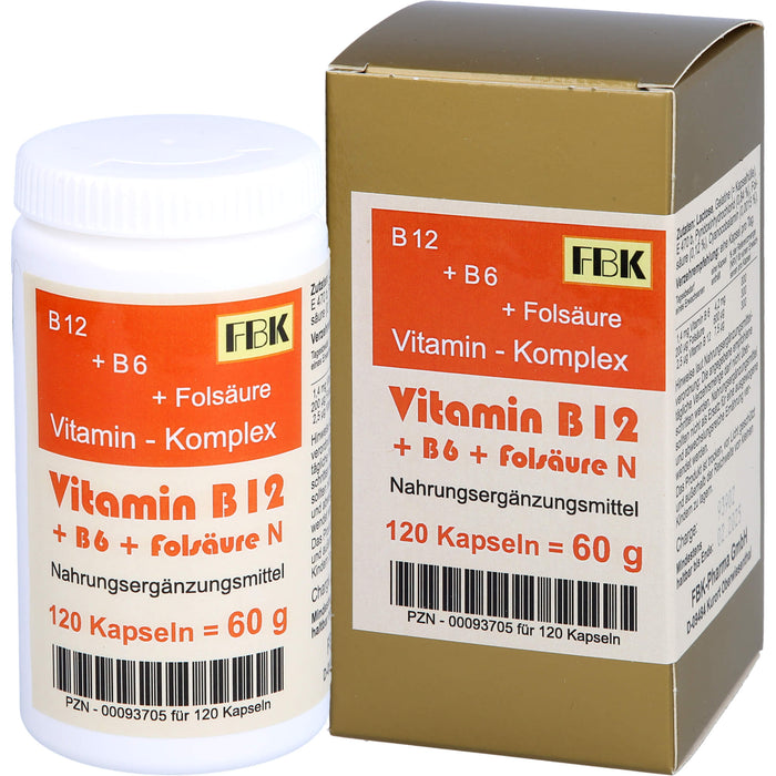 Vitamin B12 + B6 + Folsäure Komplex N, 120 St KAP