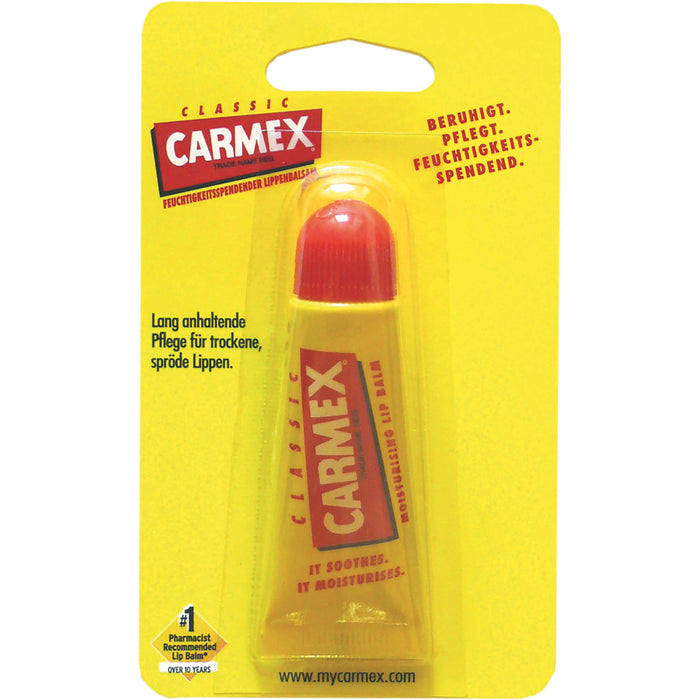 Carmex Lippenbalsam für trockene spröde Lippen, 10 g Creme