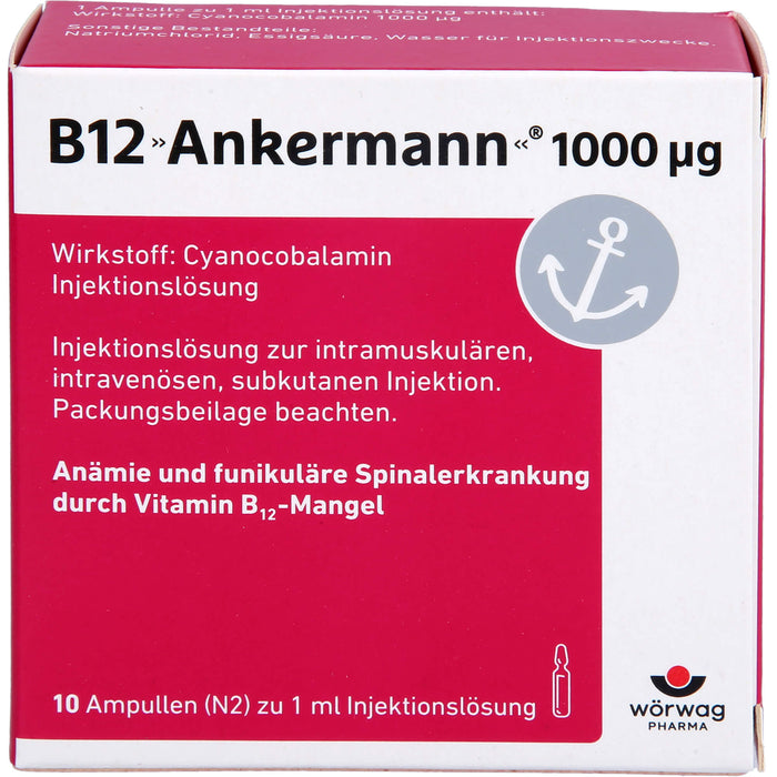 B12 Ankermann 1000 µg Ampullen, 10 St. Ampullen