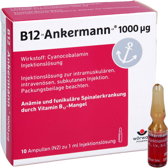 B12 Ankermann 1000 µg Ampullen, 10 St. Ampullen