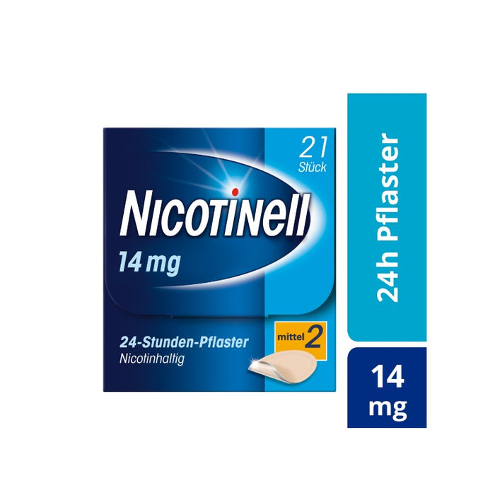 Nicotinell 14 mg/24-Stunden-Pflaster (bisher 35 mg) Stärke 2 (mittel), 21 St. Pflaster