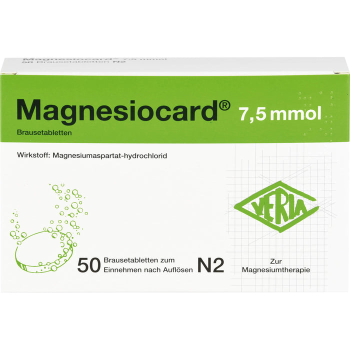 VERLA Magnesiocard 7,5 mmol Brausetabletten, 50 St. Brausetabletten