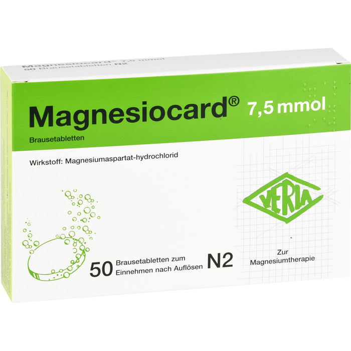 VERLA Magnesiocard 7,5 mmol Brausetabletten, 50 St. Brausetabletten