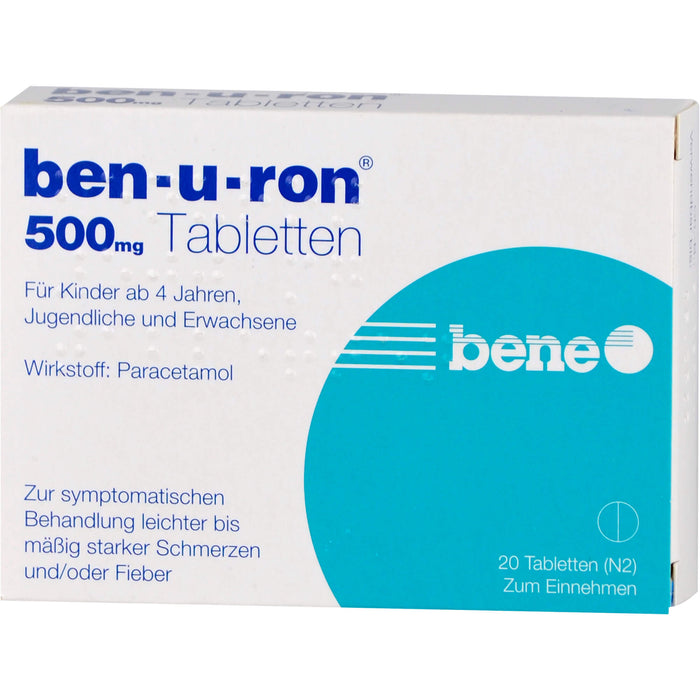 Ben-u-ron 500 mg Tabletten, 20 St. Tabletten