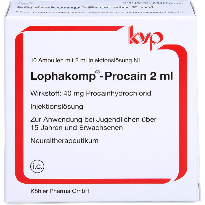 Lophakomp Procain 2 ml Ampullen, 10 St. Ampullen