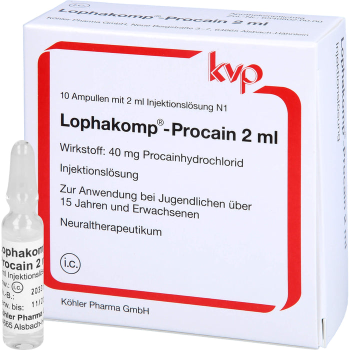 Lophakomp Procain 2 ml Ampullen, 10 St. Ampullen