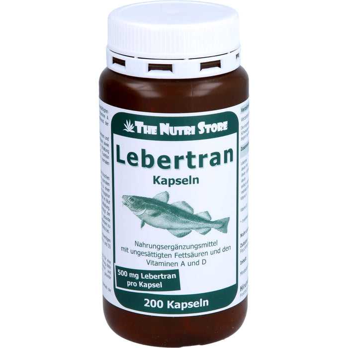 THE NUTRI STORE Lebertran 500 mg Kapseln, 200 St. Kapseln