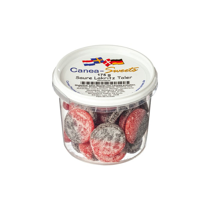 Canea-Sweets Saure Lakritz Taler Weichlakritz, 175 g Bonbons