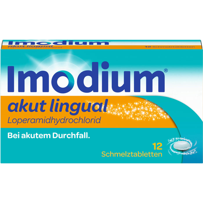 Imodium akut lingual 2 mg Schmelztabletten Reimport EurimPharm, 12 St. Tabletten