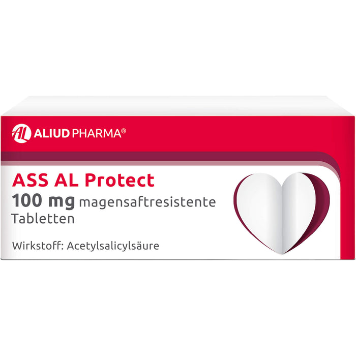 ASS AL Protect 100 mg magensaftresistente Tabletten zur Thrombozytenaggregationshemmung, 50 St. Tabletten