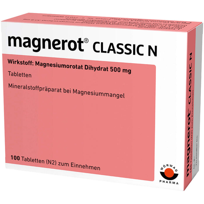 magnerot Classic N Tabletten bei Magnesiummangel, 100 St. Tabletten