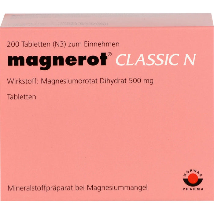 magnerot Classic N Tabletten bei Magnesiummangel, 200 St. Tabletten