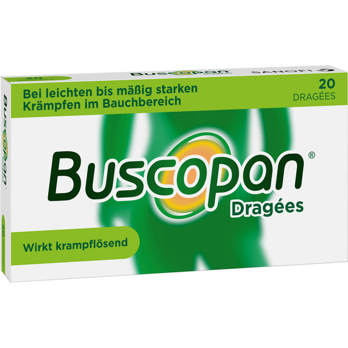 Buscopan Dragées wirkt krampflösend Original Sanofi-Aventis, 20 St. Tabletten