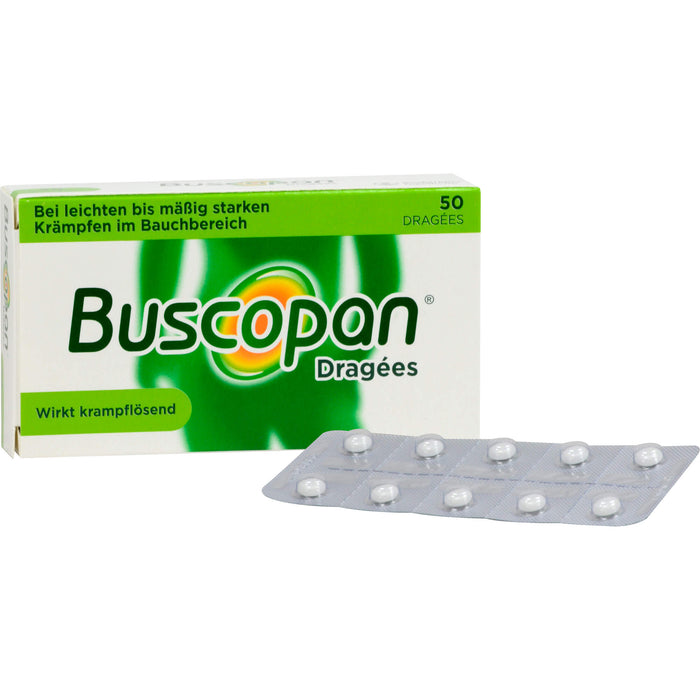 Buscopan Dragées wirkt krampflösend Original Sanofi-Aventis, 50 St. Tabletten