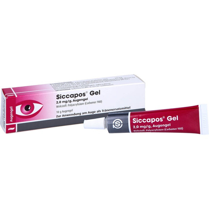 Siccapos Augengel zur Behandlung der Beschwerden der trockenen Bindehautentzündung, 10 g Gel