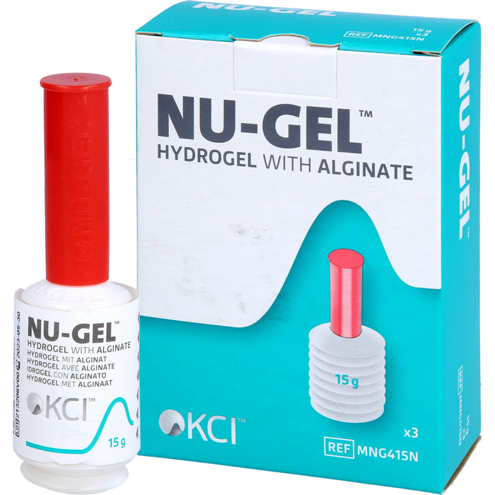 NU-Gel Hydrogel mit Alginat für trockene, belegte und nekrotische Wunden, 45 g Gel