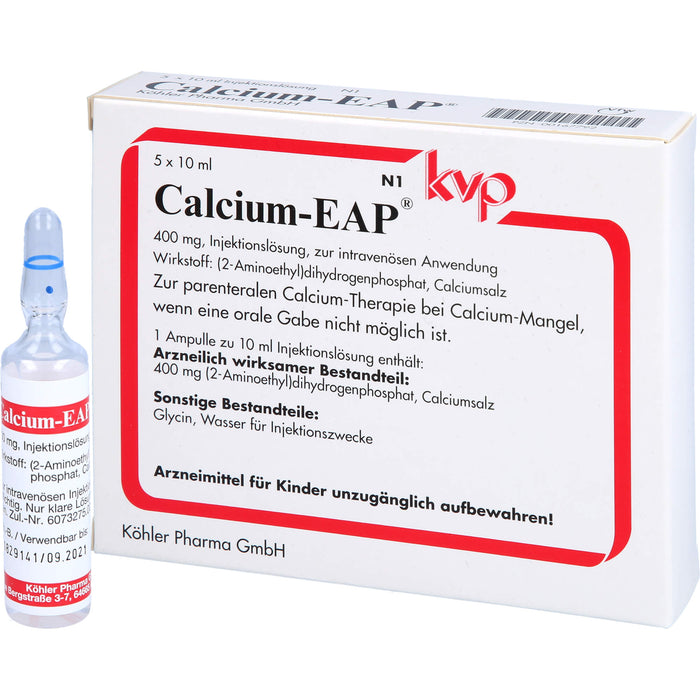 Calcium-EAP Injektionslösung bei Calcium-Mangel, 5 St. Ampullen