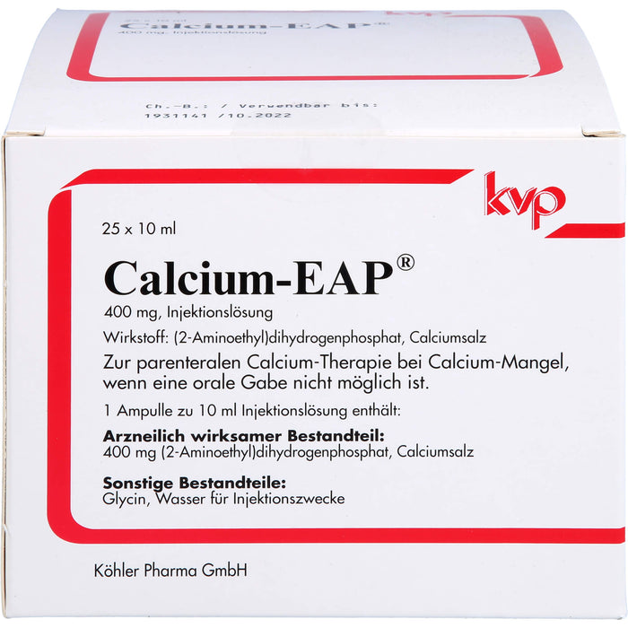 Calcium-EAP Injektionslösung bei Calcium-Mangel, 25 St. Ampullen
