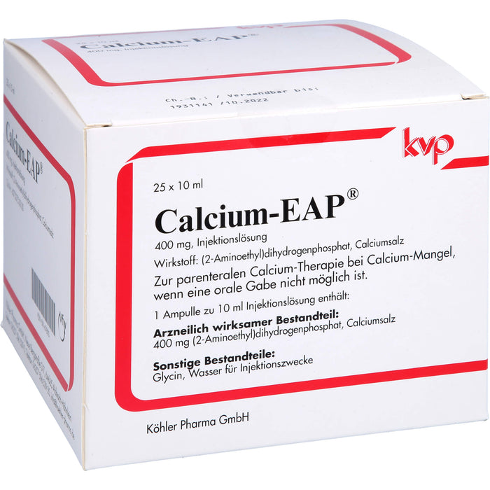 Calcium-EAP Injektionslösung bei Calcium-Mangel, 25 St. Ampullen