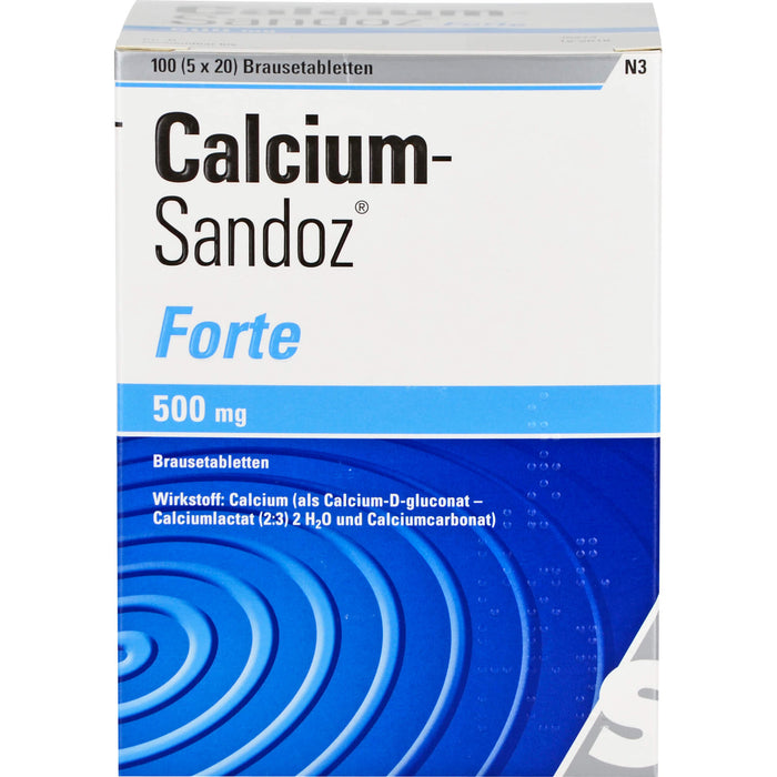 Calcium-Sandoz forte 500 mg Brausetabletten, 100 St. Tabletten