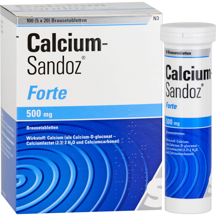 Calcium-Sandoz forte 500 mg Brausetabletten, 100 St. Tabletten