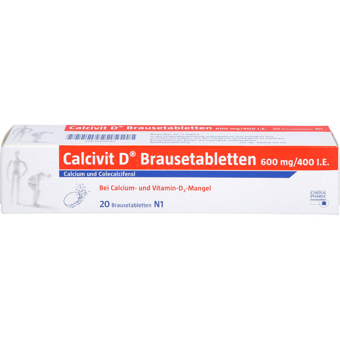 Calcivit D Brausetabletten 600 mg/400 I.E., 20 St. Tabletten