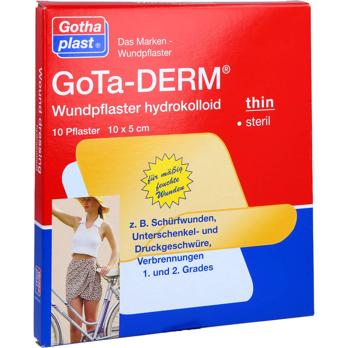 Gotha-Derm Hydrokolloides Wundpflaster 10cmx5cm, 10 St PFL
