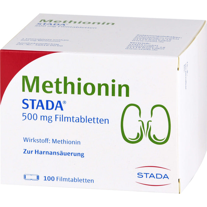 Methionin STADA 500 mg Filmtabletten zur Harnansäuerung, 100 St. Tabletten