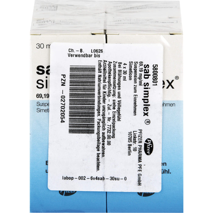 Sab simplex Suspension Reimport EMRAmed, 120 ml Lösung